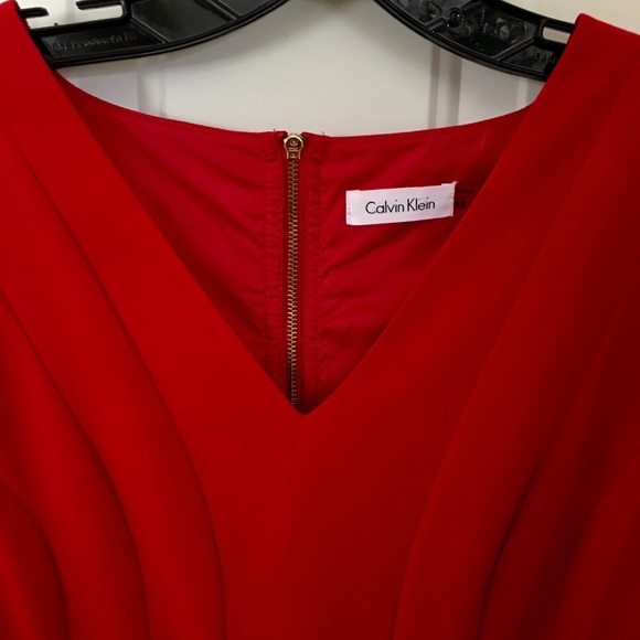 Like new C K red dress sleeveless sz 12 - Picture 3 of 4